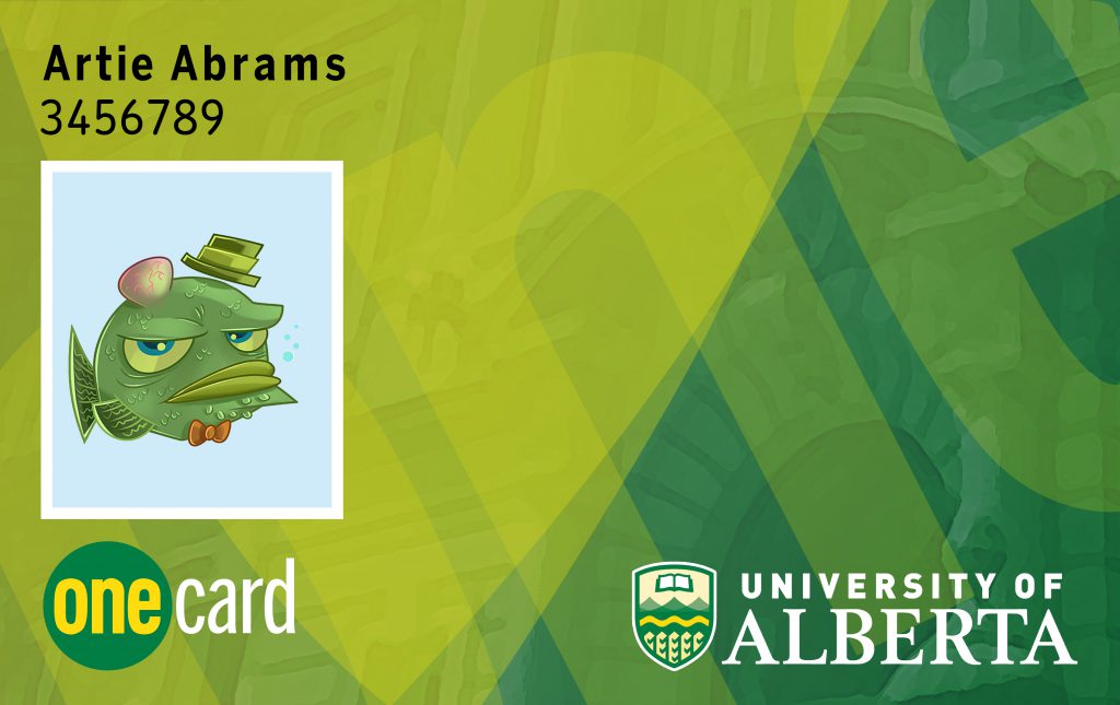 University of Alberta student id card psd template [2019]