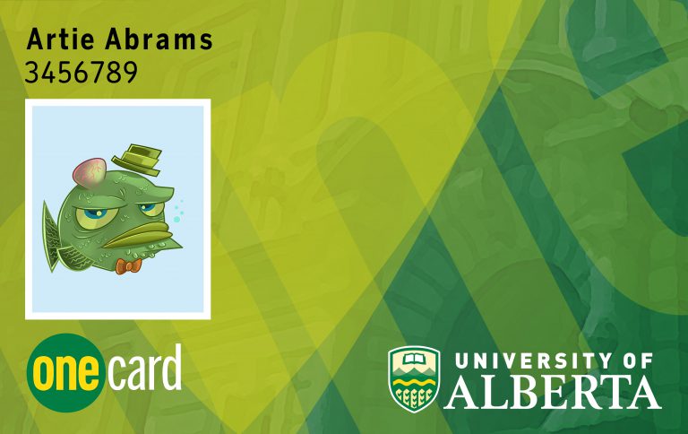 University of Alberta student id card psd template