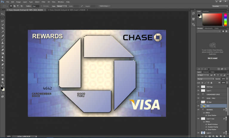 Chase Credit Card PSD Template