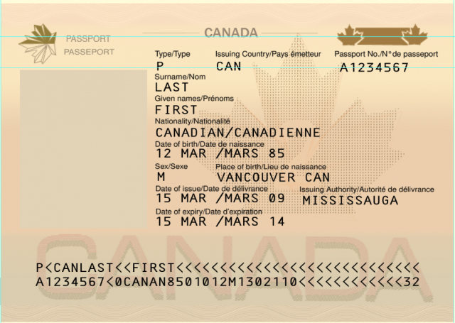 Canada Passport PSD Template