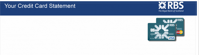 RBS Credit Card Statement Template